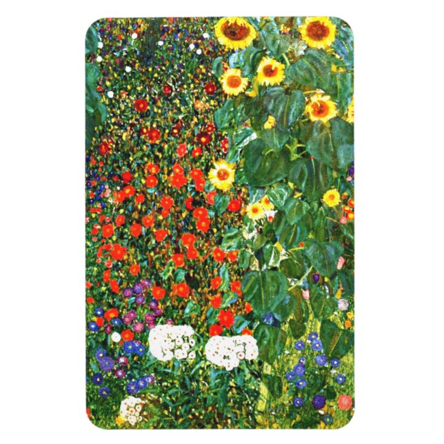 Magnet Flexible Klimt - Jardin de ferme avec des tournesols, art (Vertical)