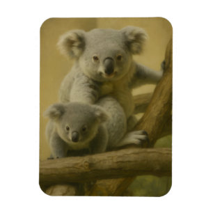 Magnet Flexible Koala Companions - Tender Wildlife Art Print