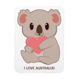 Magnet Flexible Koala d'amour du texte personnalisé