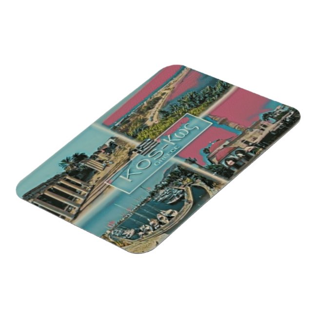 Magnet Flexible Kos - Grèce - Mosaïque - (Côté Gauche)