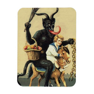 Magnet Flexible Krampus Cheval Rocse Démon Noël Noël Noël Noël Noë