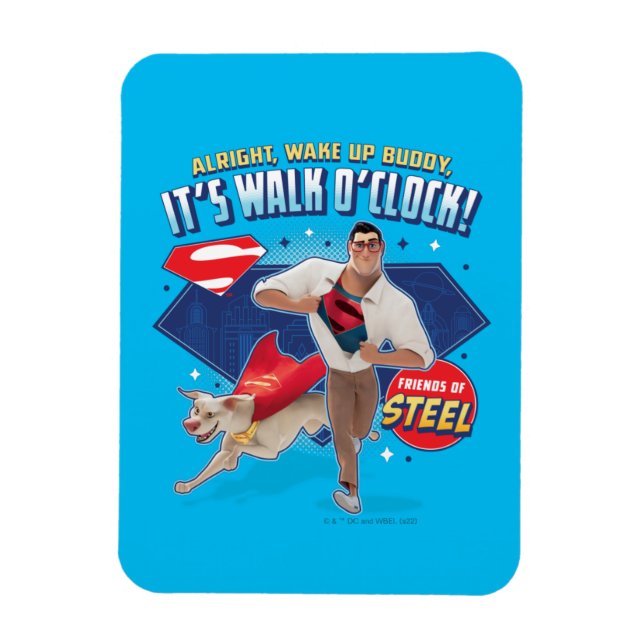 Magnet Flexible Krypto & Superman - C'est Walk O'Clock ! (Vertical)