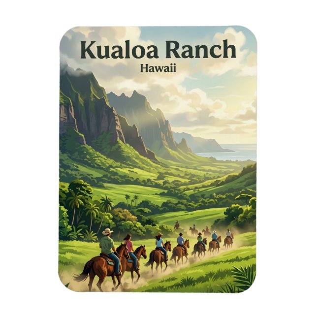 Magnet Flexible Kualoa Ranch Hawaï (Vertical)