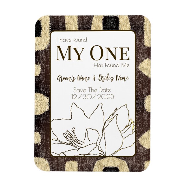 Magnet Flexible Kuba Motif de tissu Tribal Africain Enregistrer la (Vertical)