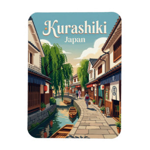 Magnet Flexible Kurashiki Bikan Quartier Historique Ruelles Japon