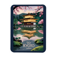 Kyoto Japon Kinkaku-ji Illustration Voyage Art Vin