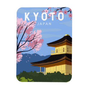 Magnet Flexible Kyoto Japon Voyages Vintage Art