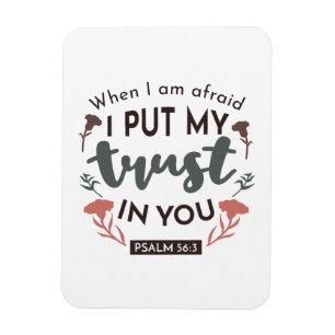 Magnet Flexible La Bible Florale Verse Art 'Je mets ma confiance e