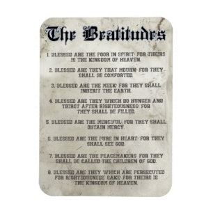 Magnet Flexible La Bible Matthieu 5 Béatitudes Sermon sur le Mont