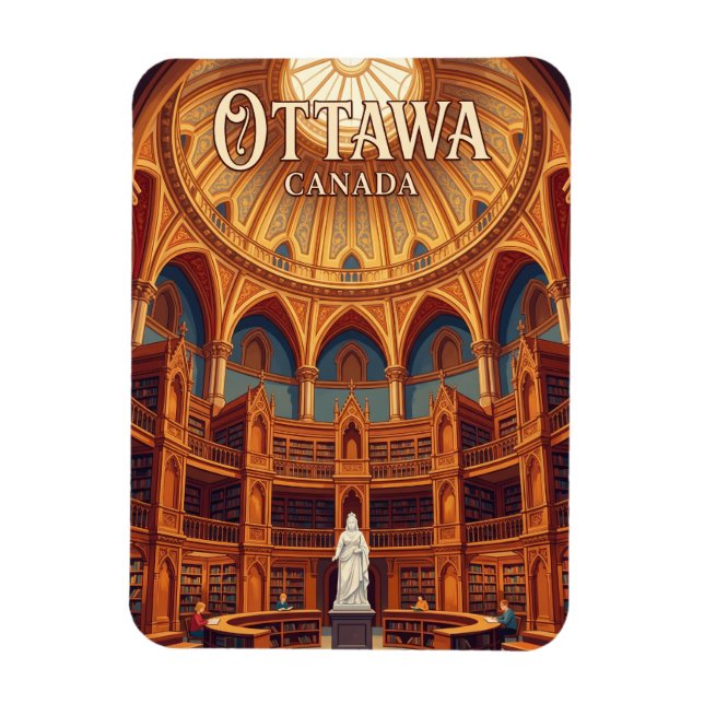 Magnet Flexible La Bibliothèque du Parlement Canada (Vertical)