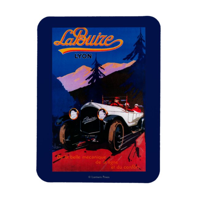 Magnet Flexible La Buize Lyon Poster Vintage Europe (Vertical)