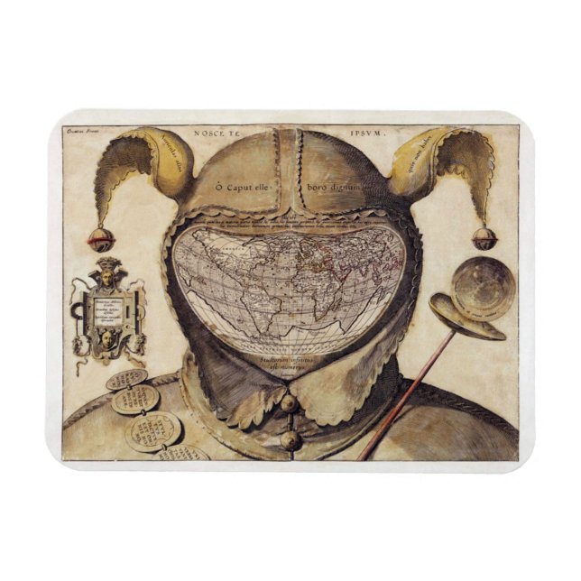 Magnet Flexible La carte du monde Casquette de l'idiot (Horizontal)