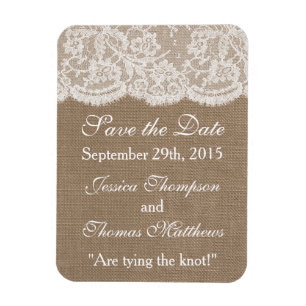 Magnet Flexible La collection de Mariages Burlap & Lace