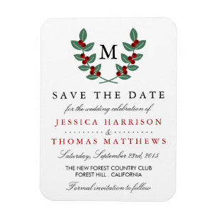 Magnet Flexible La collection de Mariages Monogram Berry Bush