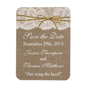 Magnet Flexible La collection Rustique de Mariages de Bow Twine