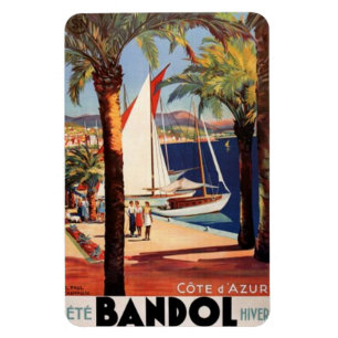 Magnet Flexible La Côte d'Azur vintage, France -