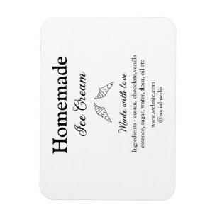 Magnet Flexible La crème glacée maison ajouter les ingrédients fab