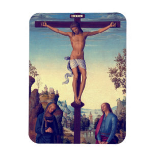 Magnet Flexible La Crucifixion avec la Vierge de Pietro Perugino