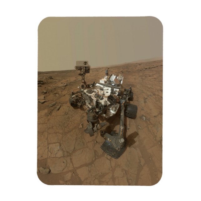 Magnet Flexible La Curiosité A Rover Sur La Surface De Mars. (Vertical)