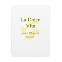 La Dolce Vita jaune mariage couple Nom date glit