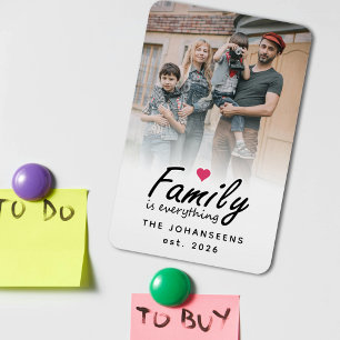 Magnet Flexible La famille est tout, photo personnalisée moderne s