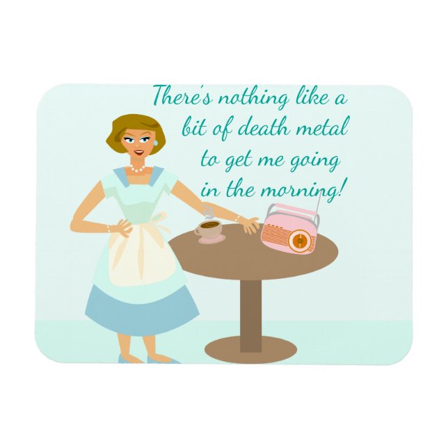 Magnet Flexible La femme au foyer en métal mort (Horizontal)