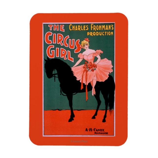 Magnet Flexible La Fille du Cirque - Femme à cheval Théâtre (Vertical)
