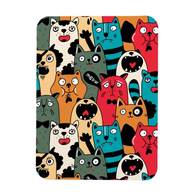 Magnet Flexible La foule de chats (Vertical)
