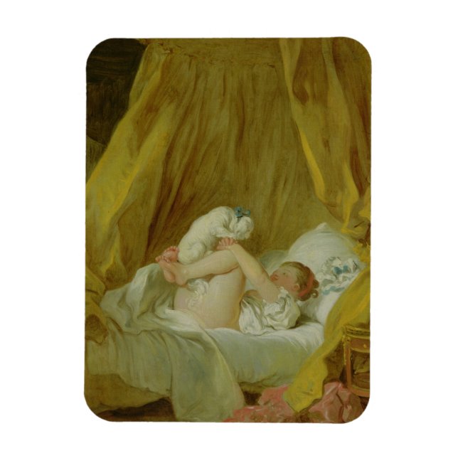 Magnet Flexible 'La Gimblette', Girl with a Dog, c.1770 (huile sur (Vertical)