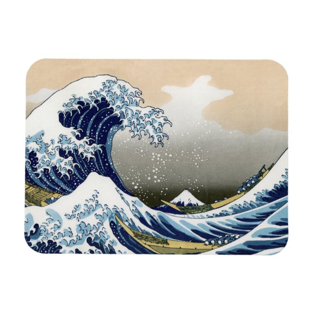 Magnet Flexible La Grande Vague Au Large De Kanagawa (Horizontal)