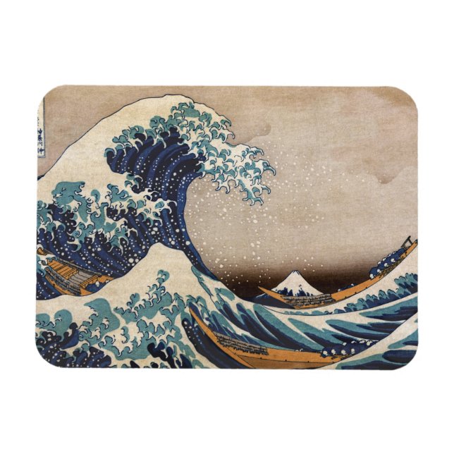 Magnet Flexible La Grande Vague au large de Kanagawa (Horizontal)