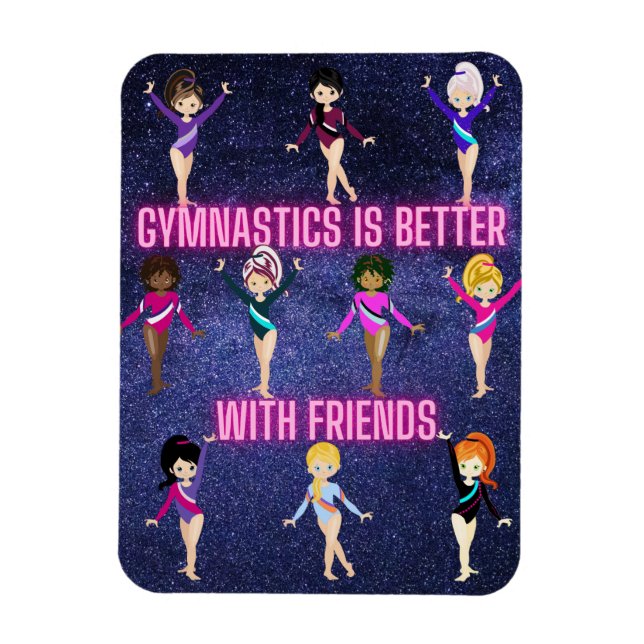 Magnet Flexible La gymnastique est meilleure avec des amis    (Vertical)