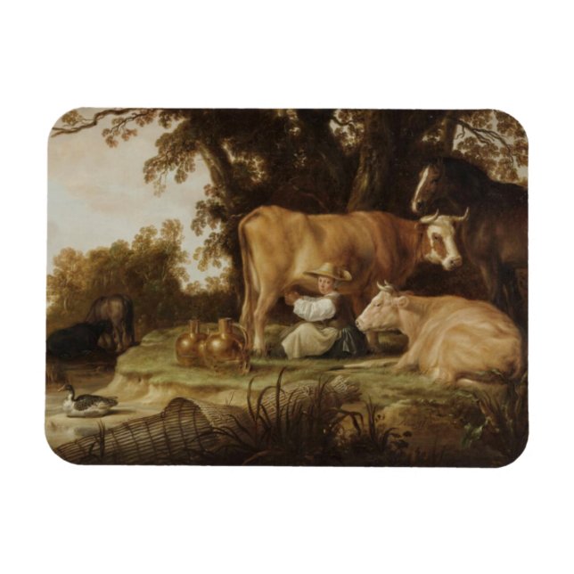 Magnet Flexible La laitière Aelbert Cuyp  (Horizontal)