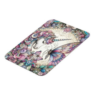 Magnet Flexible La Licorne Et Le Papillon