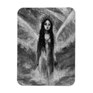 Magnet Flexible La Luna Dark Angel Fairy Femme Goth Imaginaire Art