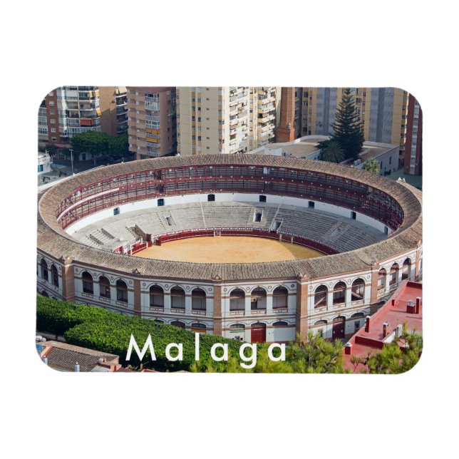 Magnet Flexible La Malagueta - les arènes de Malaga. (Horizontal)