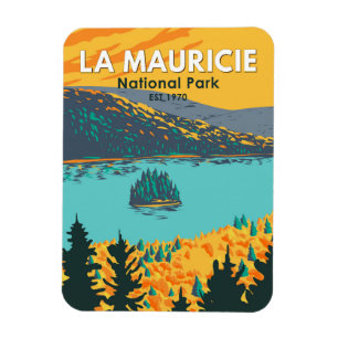 Magnet Flexible La Mauricie National Park Travel Art Vintage