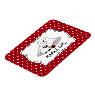 Magnet Flexible La mignonne fille de maman #2 chien maltais - mama