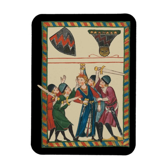 Magnet Flexible La Mort De Reinmar von Brennenberg Art Médiéval (Vertical)