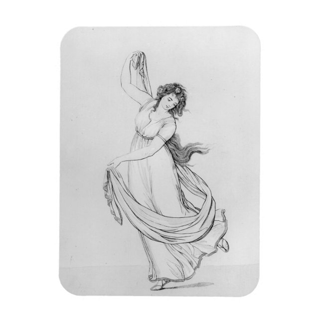 Magnet Flexible La muse de la danse, Plaque VI de 'Lady Hamilton's (Vertical)