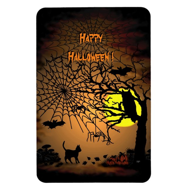 Magnet Flexible La nuit d'Halloween, Joyeux Halloween ! (Vertical)