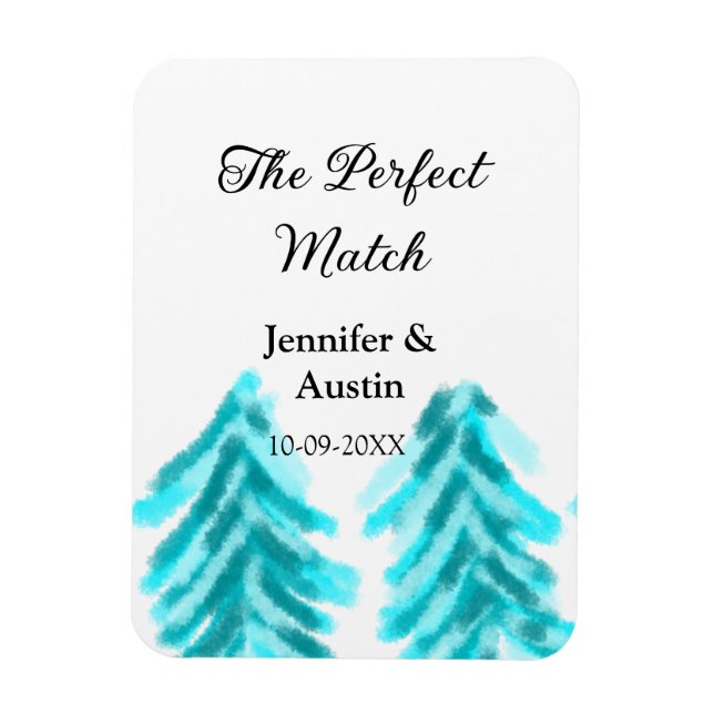 Magnet Flexible La parfaite correspondance hiver pin bleu mariage  (Vertical)
