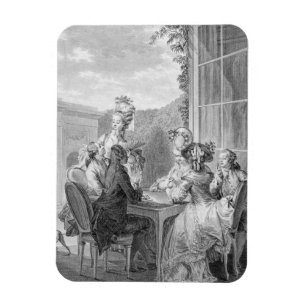 Magnet Flexible La partie de whist, 1783, gravé par Jean Dambrun