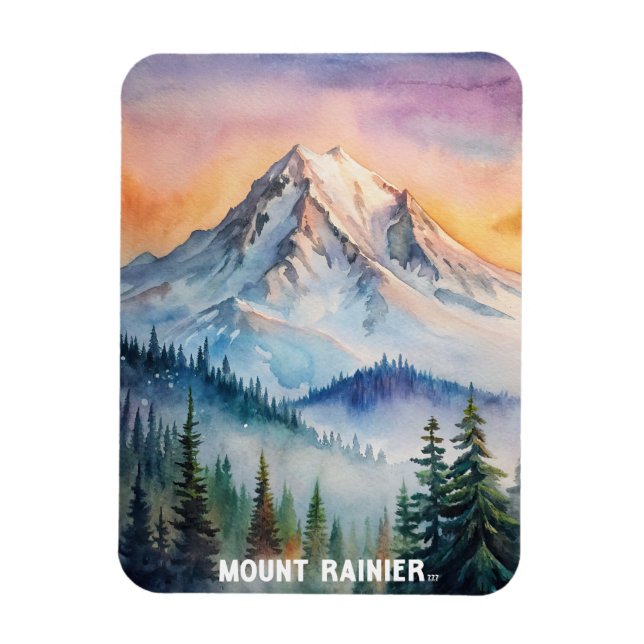 Magnet Flexible La peinture aquarelle du parc national du Mont-Rai (Vertical)