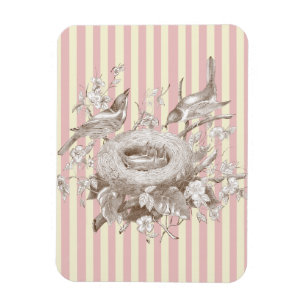 Magnet Flexible La Petite Famille sur arrière - plan rose et crème