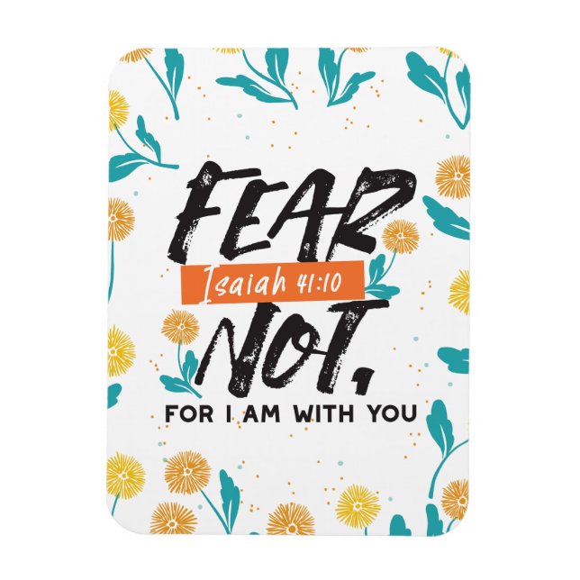 Magnet Flexible La Peur Pas Isaïe Bible Verse Conception Inspirant (Vertical)
