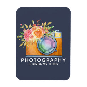 Magnet Flexible La photographie est Kinda My Thing Aquarelle Camer