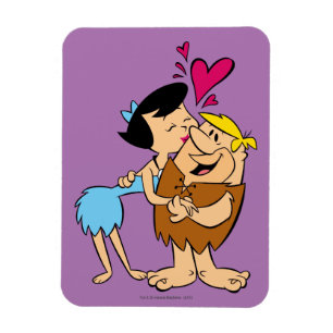 Magnet Flexible La prise de bec de baiser des Flintstones   Betty