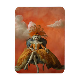 Magnet Flexible La reine Citrouille   Art surréaliste