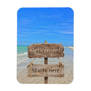 Magnet Flexible La retraite commence ici ! Plage de l'île de Sanib